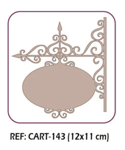 Letrero Filigrana oval