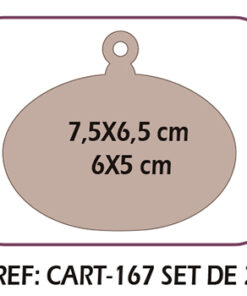 Set 2 etiquetas ovales