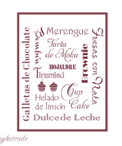Stencil A4 Dayka “TEXTOS COCINA”