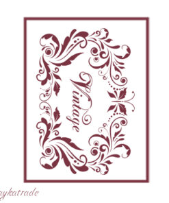 Stencil A4 Dayka “MARCO CON TEXTO VINTAGE”