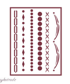 Plantillas de estarcido A4 Dayka “BORDES”