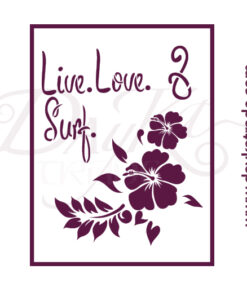 Plantillas de estarcido A4 Dayka “FLORES SURF”