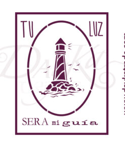 Plantillas de estarcido A4 Dayka “Tu luz será mi guía” Faro