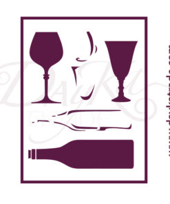 Plantillas de estarcido A4 Dayka “BOTELLA Y COPAS”