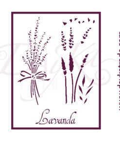 Plantillas de estarcido A4 Dayka. Fondo lavanda