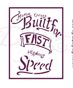 Plantillas de estarcido A4 Dayka. Texto “Fast and speed”