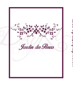 Stencil A4 Dayka “TEXTO JARDÍN Y FLORES”