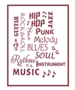 Stencil A3 Dayka “MUSICA TEXTOS”