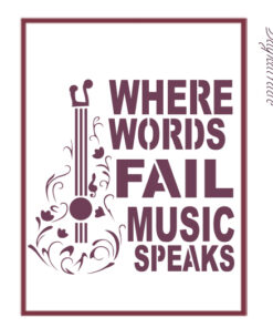 Stencil A3 Dayka “FRASE CON GUITARRA”