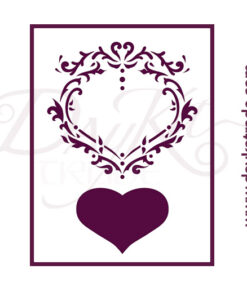Stencil A4 Dayka ORNAMENTO CON CORAZON