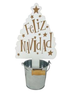 ÁRBOL NAVIDEÑO+BALDE “FELIZ NAVIDAD”