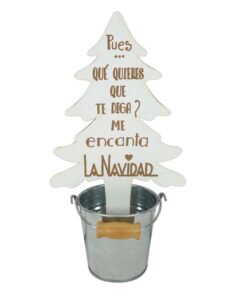 ÁRBOL NAVIDEÑO+BALDE “ME ENCANTA LA NAVIDAD”