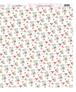 Tela para Scrapbooking – Papá Noel con setas