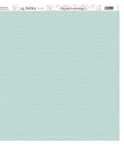 Tela para Scrapbooking – Aguamarina con lunares en blanco