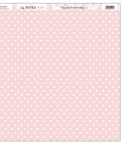 Tela para Scrapbooking – Fondo rosa con estrellas blancas