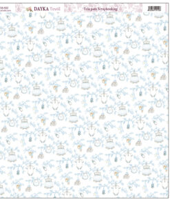 Tela para Scrapbooking – Ramas con ropa de bebé, zapatos, biberones