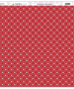 Tela para Scrapbooking – Fondo rojo con estrellas azules