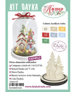 PEANA MUÑECO DE NIEVE CASITA Y ABETOS