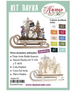 Trineo niños con abetos