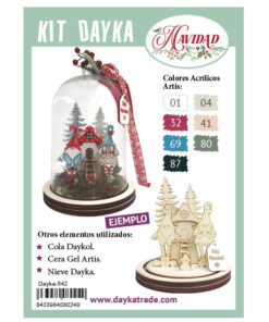 Peana con seta y duendes