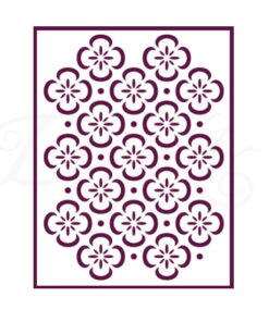 Stencil A4 Dayka Patrón con flores