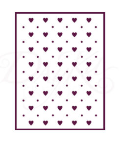 Stencil A4 Dayka Patrón con corazones