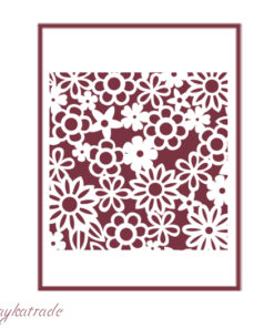 Stencil A5 Dayka “FONDO FLORES”