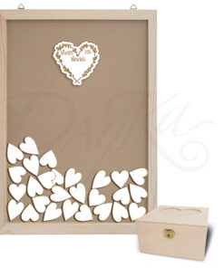 Kit Boda Marco con cristal + corazones + caja de corazón