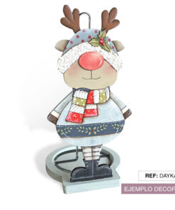 Porta Rollos de Navidad con silueta de reno  Dayka-966