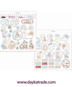 DCUTS-018 Recortables Die Cuts Colección Bebé “Puro Amor Azules” Dinosaurios