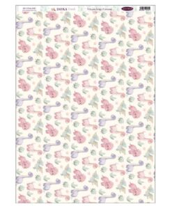 DTXM-2087 Tela Para Scrap Y Cartonaje – Dinosaurios “Puro Amor Rosas” 32×70 Cm