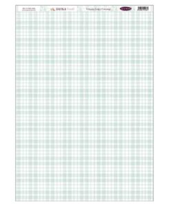 DTXM-2091 Tela Para Scrap Y Cartonaje – Cuadros Aguamarina “Puro Amor Azules” 32×70 Cm