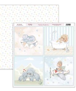 SCP-615 Papel Scrap Colección De Bebé “Puro Amor Azules”