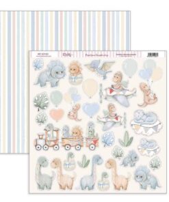 SCP-621 Papel Scrap Colección De Bebé “Puro Amor Azules”