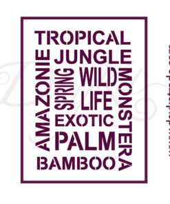 T-3340 Stencil Hojas Tropicales A-4
