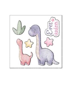 TLP-028 Figuras 2D De Dinosaurios Colección Bebé “Puro Amor Rosas”