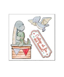 TLP-035 Figuras 2D De Dinosaurios Colección De Bebé “Puro Amor Azules” Dayka