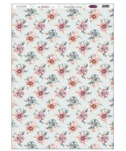 DTXM-2098 Tela Para Scrap Y Cartonaje – Flores “En Comunión Con La Naturaleza” 32×70 Cm