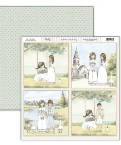 SCP-630 Papel Scrap 4 Etiquetas Para Recortar Colección “En Comunión Con La Naturaleza”