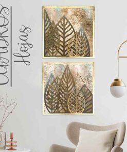 CART-464 Pareja De Cuadro De Hojas