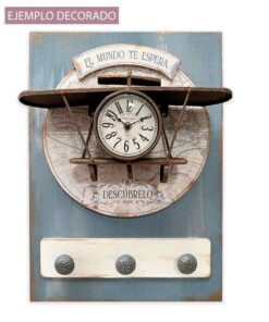 KIT-095 Perchero Avión Con Reloj