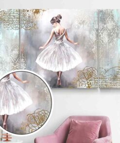 PRE-076 Tríptico De Bailarina De Ballet De Espaldas