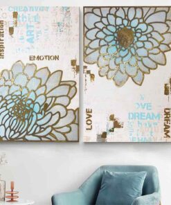 CART-467 Set De Dos Cuadros Flores