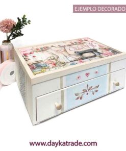 PRE-0403008C  Caja Costurero Con Tela Pre-Diseñada