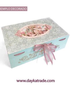 PRE-04030136C Caja Accesorios Con Tela, Marco Y Filigranas