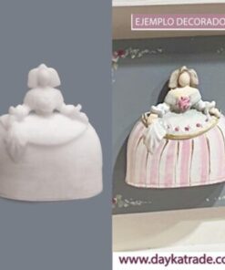 Res-029A Figura De Resina De Media Menina Pañuelo