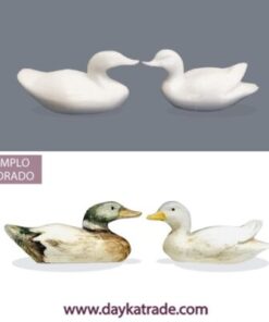 Res-030 Pareja De Figuras De Patos De Resina