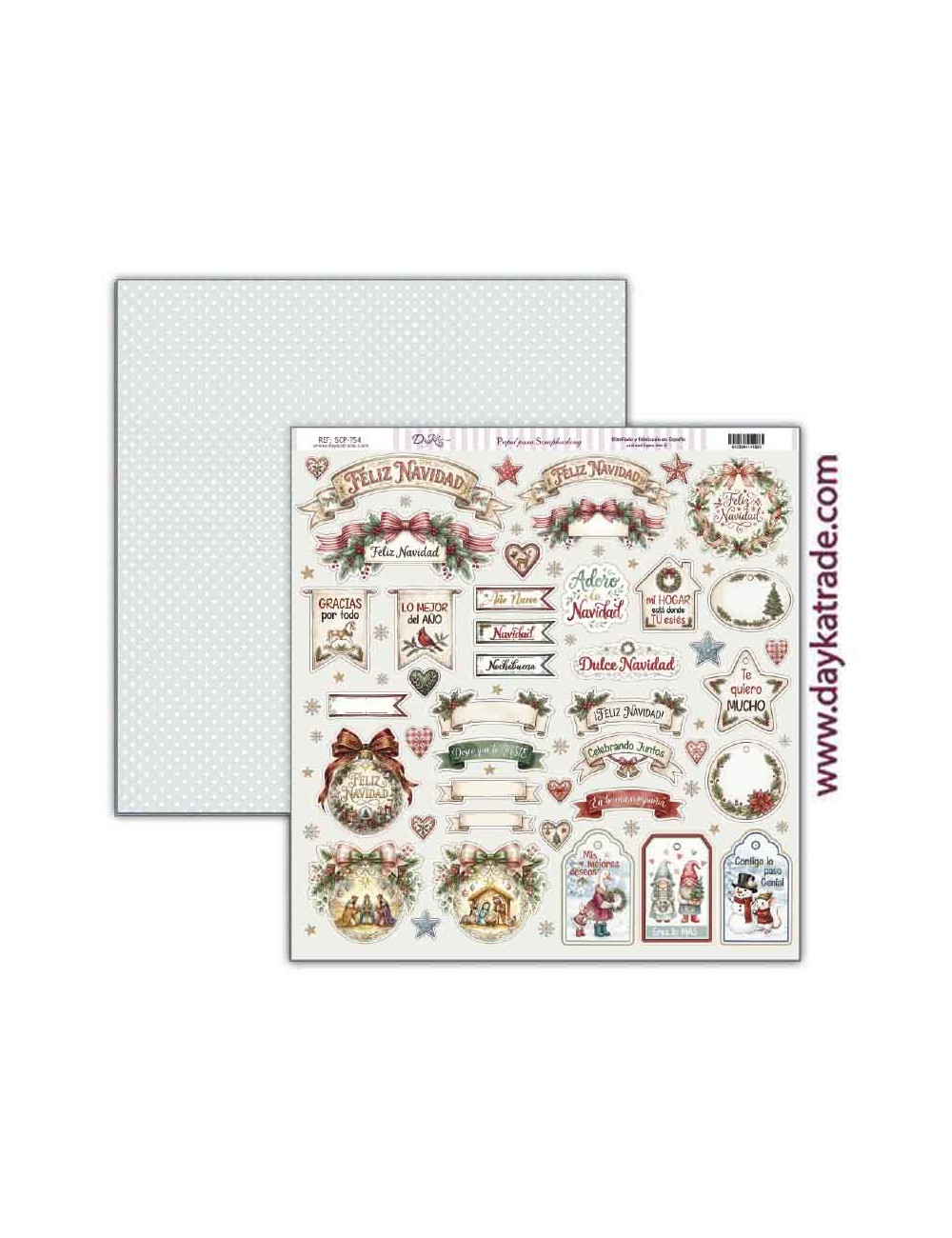 Colección papel scrap"Pide tu deseo en Navidad" - Imagen 13