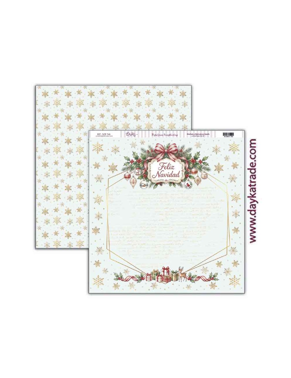 Colección papel scrap"Pide tu deseo en Navidad" - Imagen 9