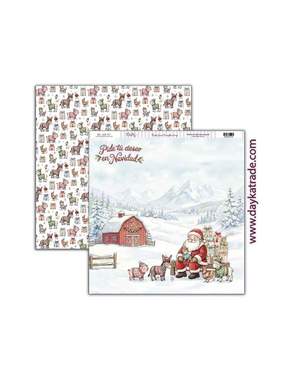 Colección papel scrap"Pide tu deseo en Navidad" - Imagen 8